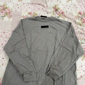Essentials Heather Gray Long Sleeve Men's Tee